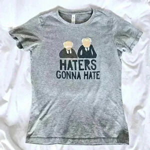 Next Level 'Haters Gonna Hate' Women's T-Shirt, Gray, Size M